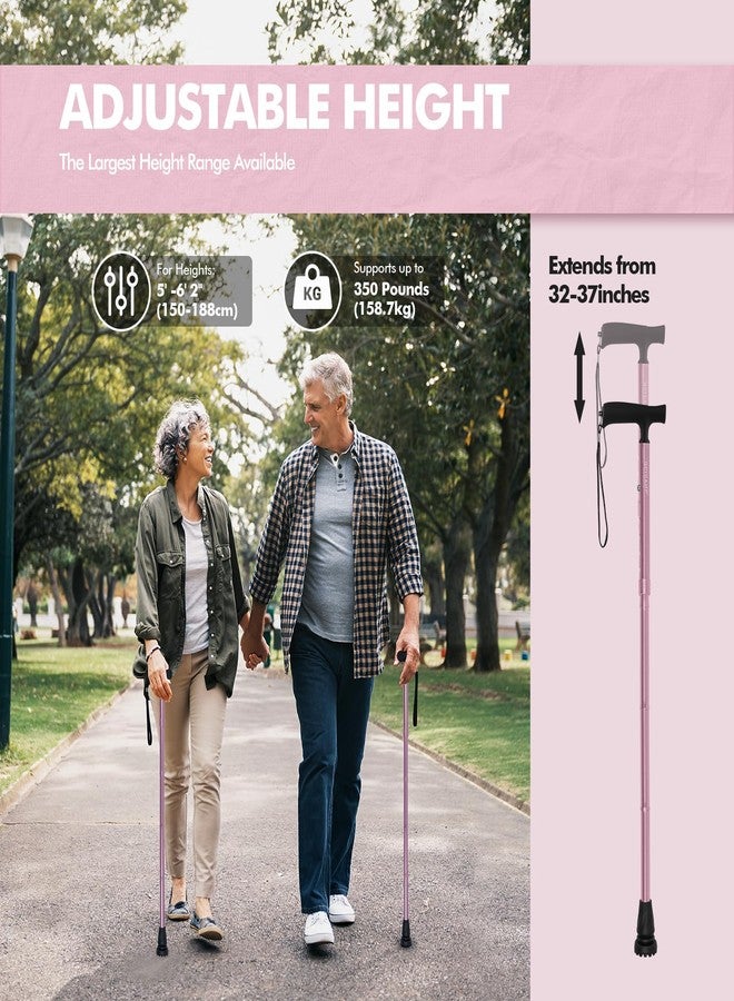 GPTCAMP G2 Walking Stick, Fold-up Walking Cane for Women and Men with Wrist Strap, Portable, Foldable, Collapsible, Lightweight and Sturdy with Comfortable T Handle - Image 4